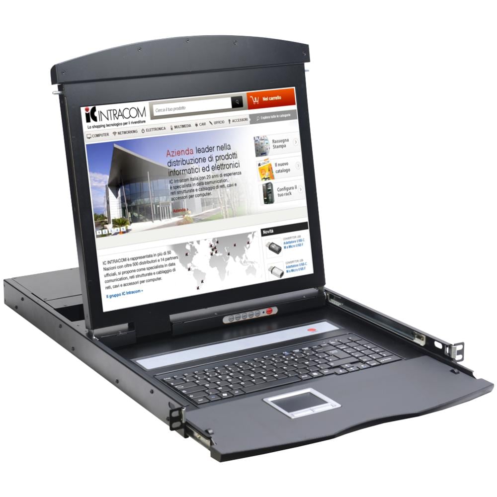 IDATA KVM-DR19C - Console KVM Switch 1 Porta USB / PS2 con LCD 19'' da Rack 19'' - Foto 2