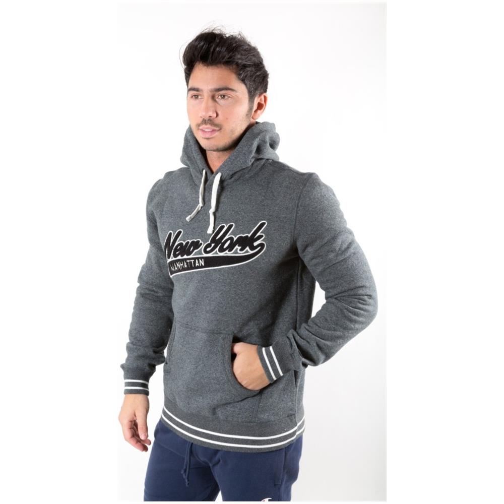 Felpa Uomo The City Chiusa Con Cappuccio Xl Grigio - Foto 2