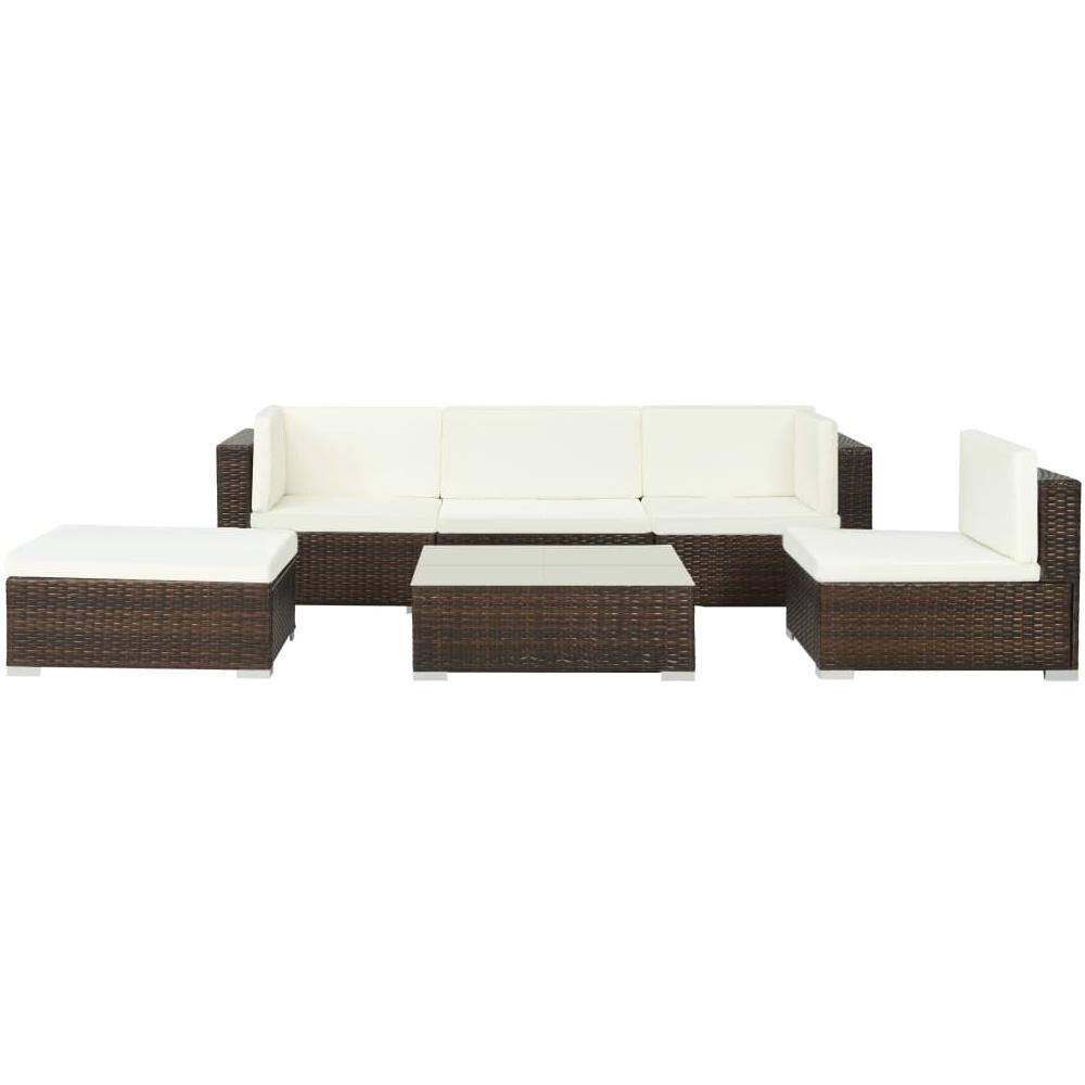 Set Divani Da Giardino 17 Pz In Polyrattan Marrone - Foto 1