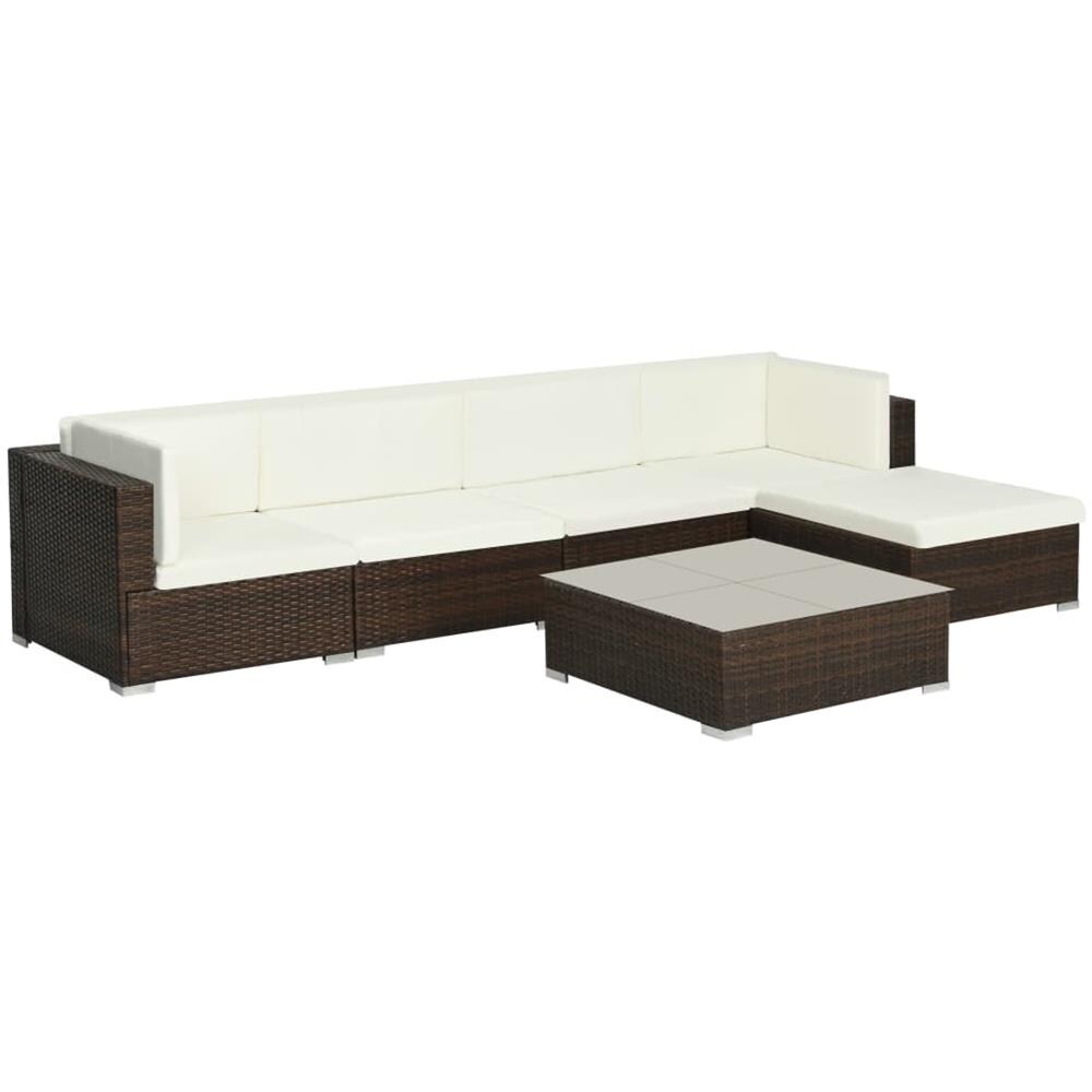 Set Divani Da Giardino 17 Pz In Polyrattan Marrone - Foto 2