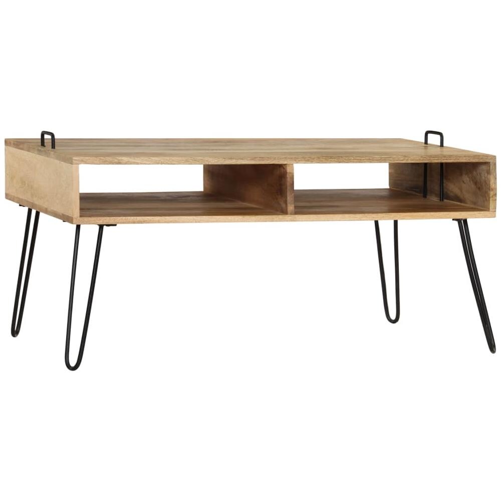 Tavolino Da Caffè In Legno Massello Di Mango 100x60x45 Cm - Foto 2