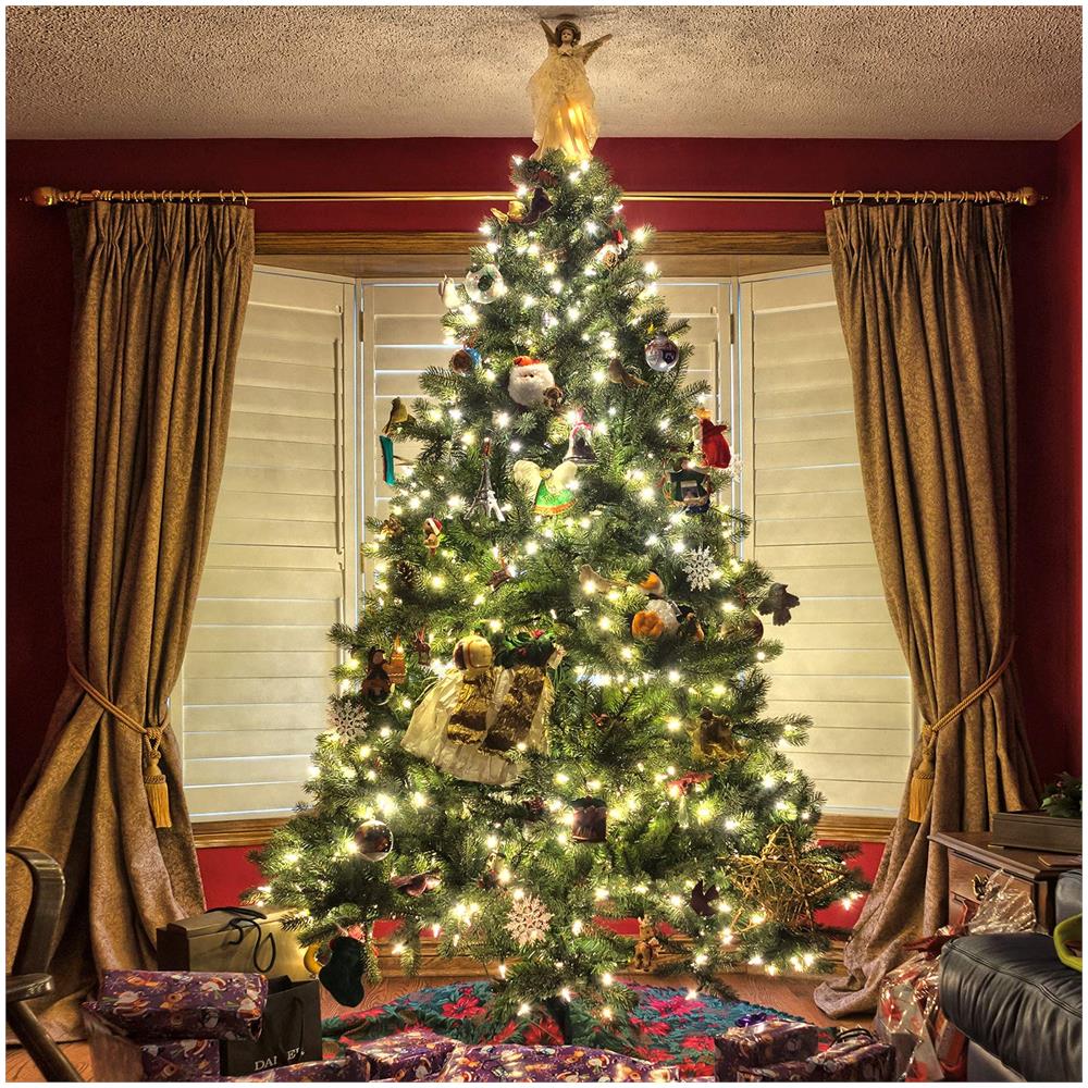 Albero Di Natale 240 Cm Artificialmente Con 1168 Punte Ignifugo Abete Costruzione Rapida Incl. Supporto Per Albero Di Natale Natale Verde Deco 2,4 M - Foto 2