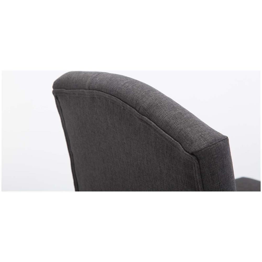 Sgabello Bar E Cucina Louise Chesterfield I Sgabello Alto Imbottito in Tessuto I Sgabello Capitonné Design Elegante I Sedia Bancone Cucina Grigio Scuro Base Chiaro Antico - Foto 5