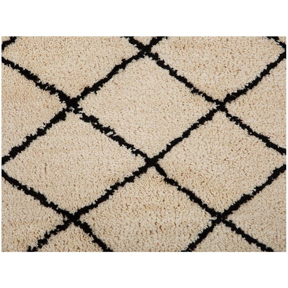 Tappeto Shaggy Beige-nero 200 X 200 Cm Midyat - Foto 2