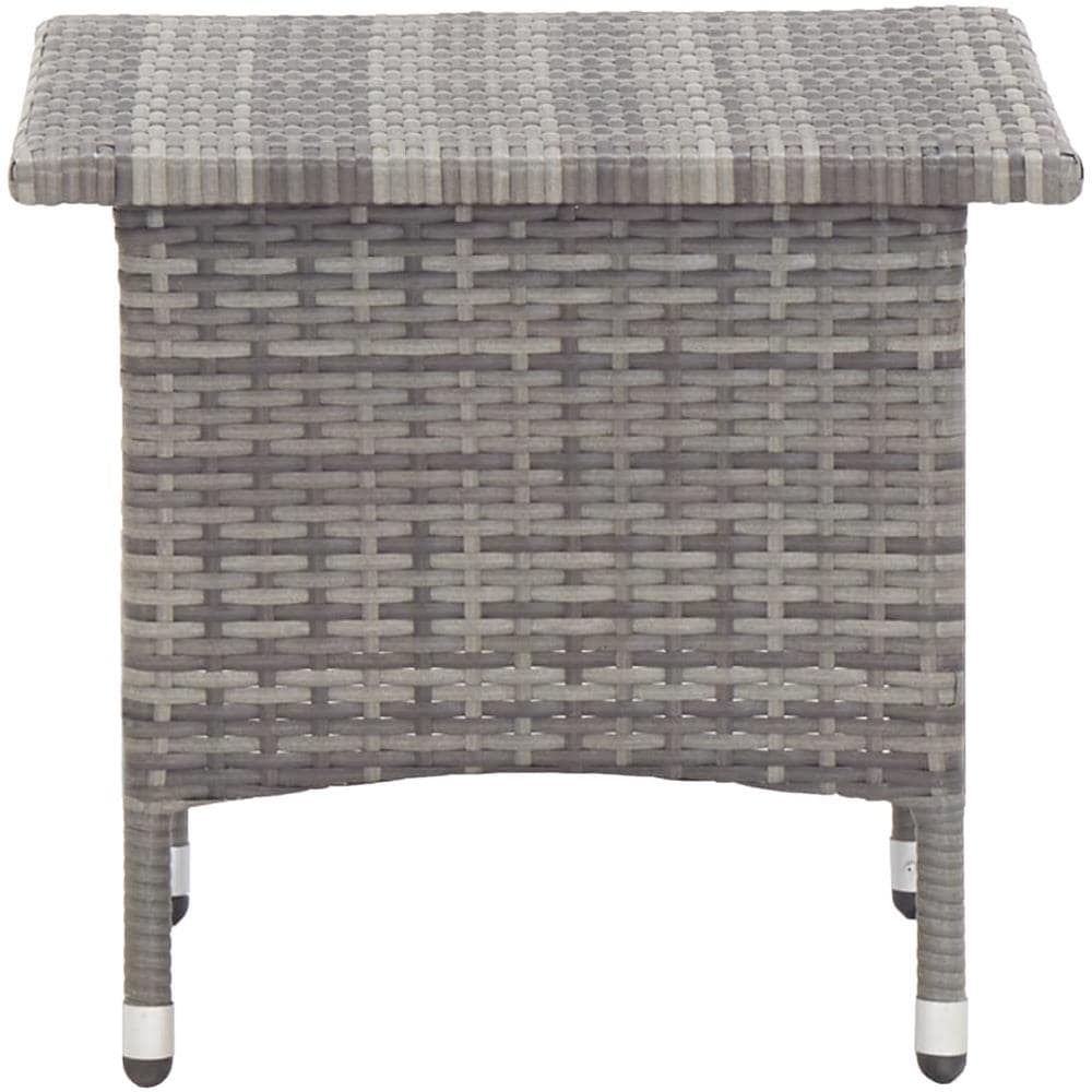 Tavolino Da Tè Grigio 50x50x47 Cm In Polyrattan - Foto 2