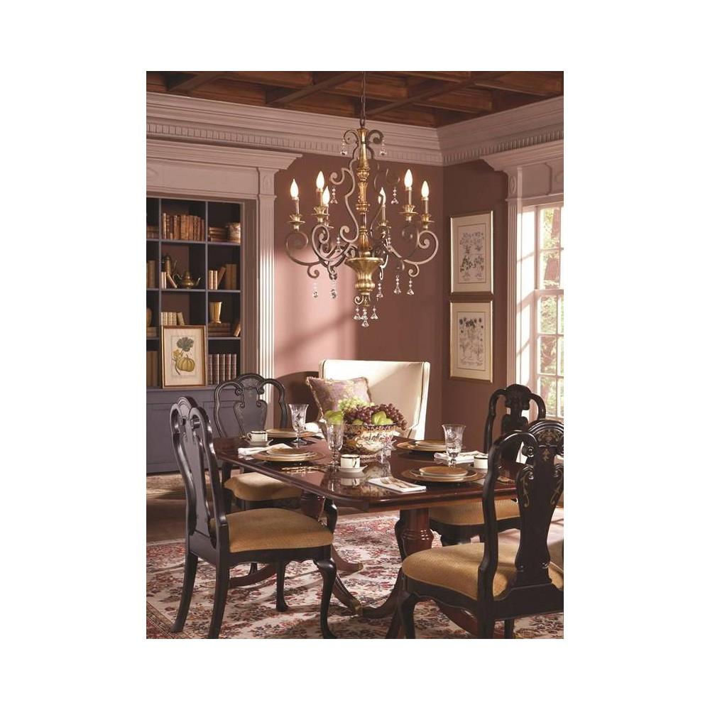 Quoizel Qz / marquette6 / a - Lampadario, In Bronzo Dorato, Con 6 Lampadine, 71,1 X 71,1 X 96,5 Cm - Foto 2