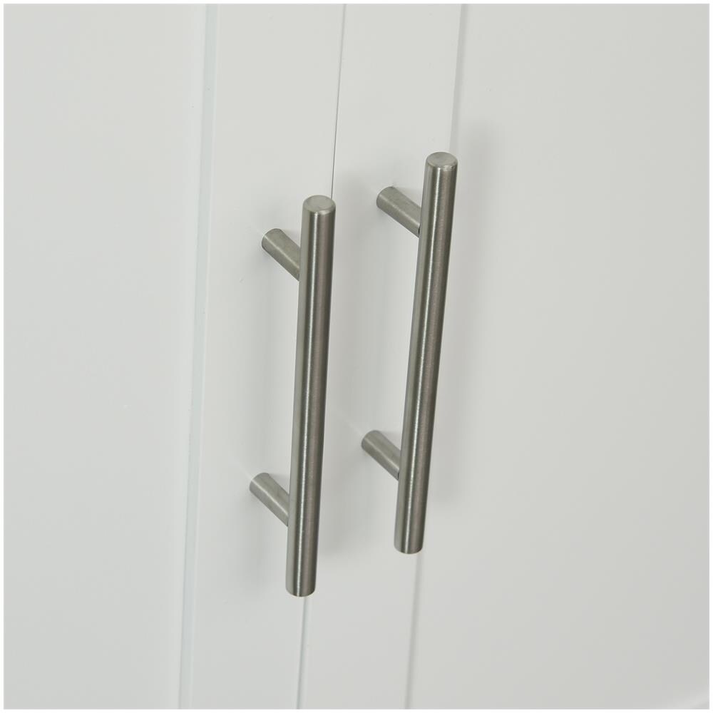 Carrello Da Cucina Salvaspazio In Legno Mdf Bianco Con 1 Cassetto 1 Armadietto 3 Ripiani E 4 Ruote - Foto 2