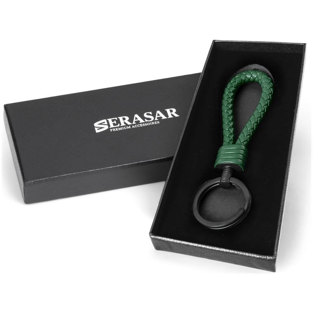 Portachiavi in Pelle per Uomo, ""Strong"", Verde - Foto 6