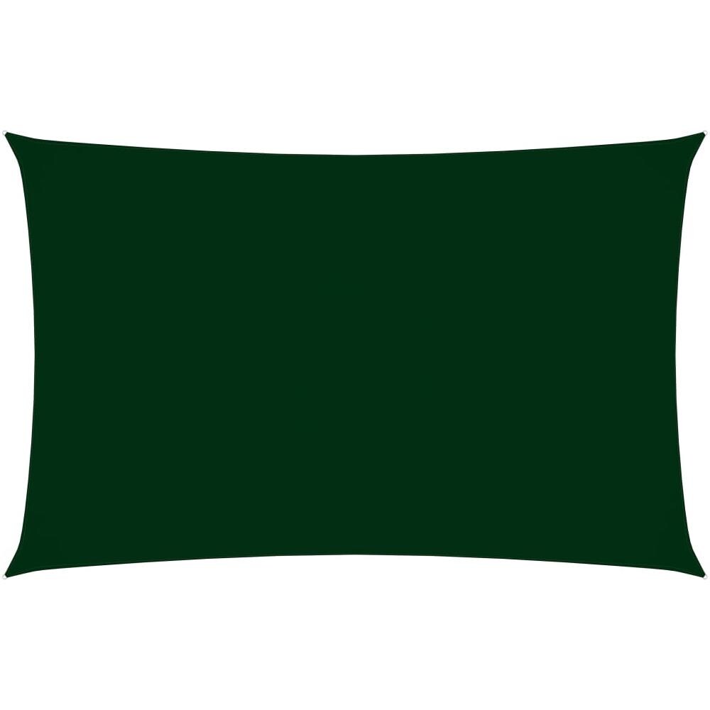 Parasole a Vela Oxford Rettangolare 2,5x5 m Verde Scuro - Foto 1