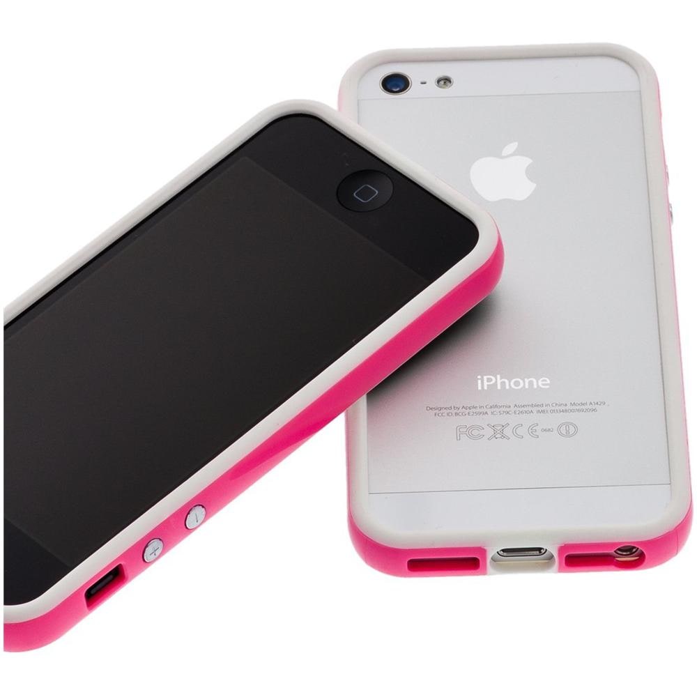 iP53045 Custodia con bordo Rosa, Bianco - Foto 1