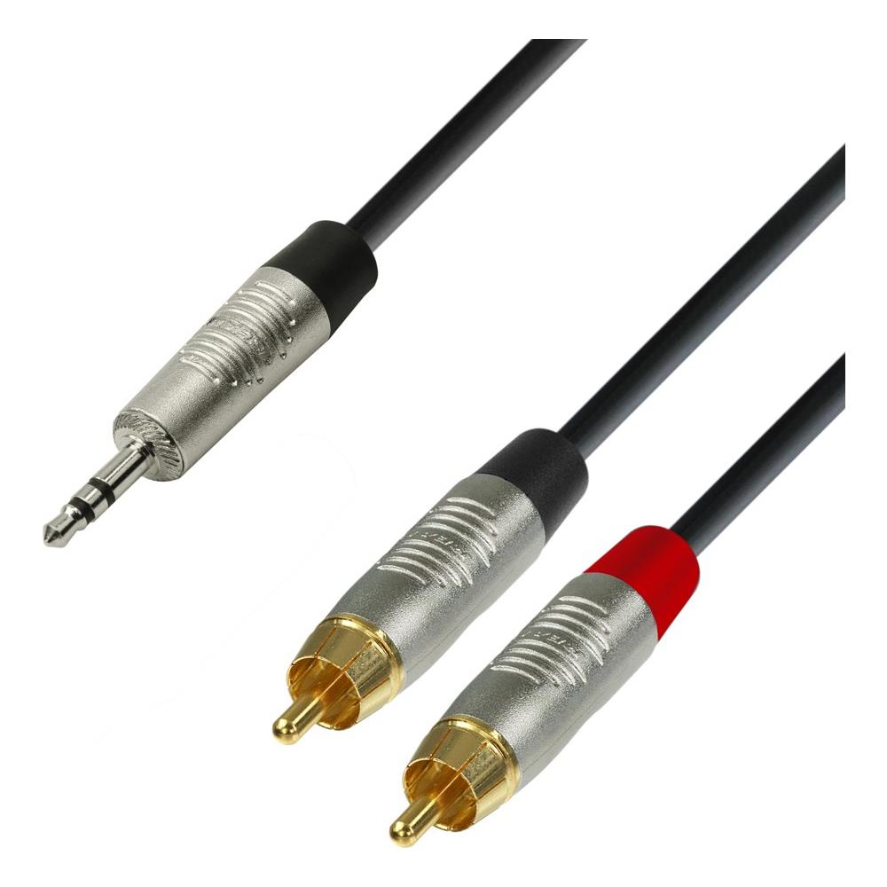 K4 YWCC 0600 6m 3.5mm 2 x RCA Nero, Argento cavo audio - Foto 1
