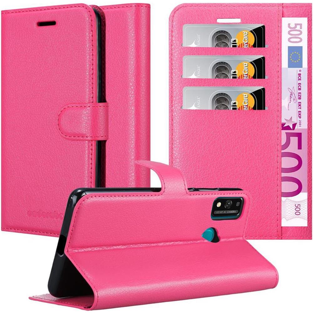Custodia Compatibile Con Honor 9x Lite In Rosa Vivo - Coperchio Protettiva Con Chiusura Magnetica, Funzione Stand E Tasca Per Le Carte - Foto 1