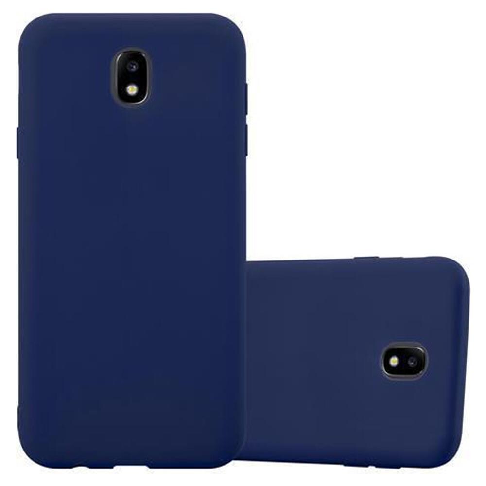 Custodia Compatibile Con Samsung Galaxy J3 2017 Eu Version In Candy Blu Scuro - Coperchio Protettivo In Silicone Tpu Flessibile - Foto 1