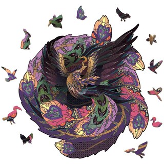 Puzzle In Legno 150 Pezzi Per Adulti - Motivo Gatto, 30x30 Cm, Forma Irregolare Con Sagome Di Animali, In Scatola Regalo Di Legno