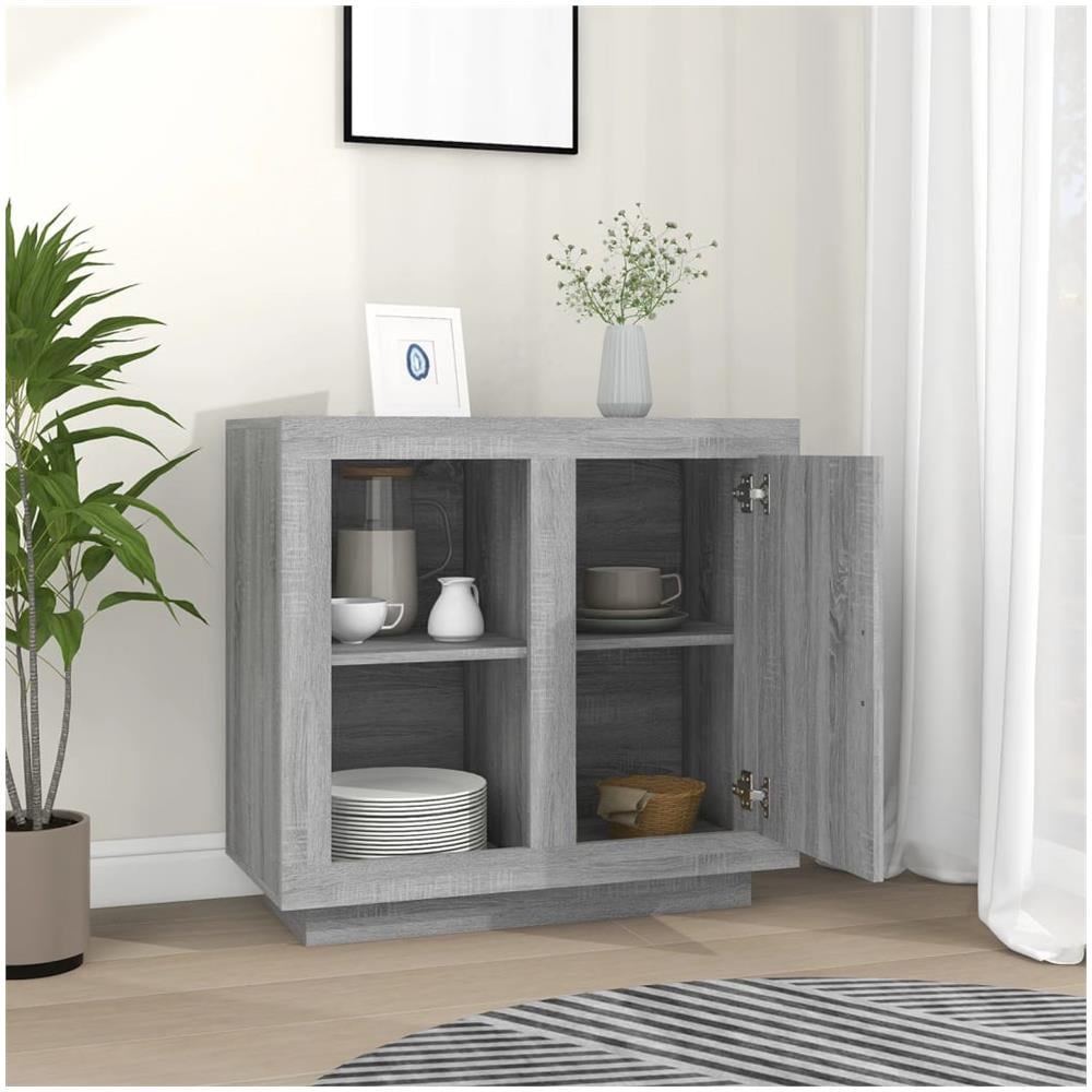 Credenza Grigio Sonoma 80x40x75 Cm - Foto 4