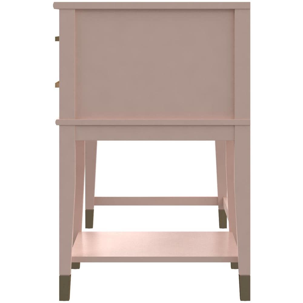 Westerleigh Scrivania Per Computer Con Alzata In Mdf Rosa - Foto 2