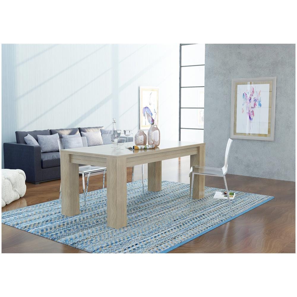 Tavolo Allungabile Natan, Consolle Allungabile Fino A 12 Posti, Consolle Estensibile 100% Made In Italy, Cm 160/210x90h75, Olmo Perla - Foto 4