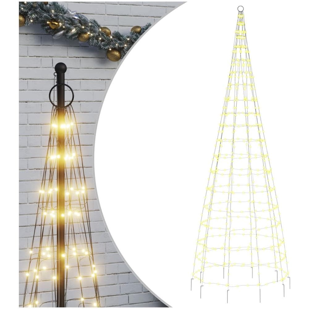 Luce Albero di Natale su Pennone 550LED Bianco Caldo 300cm - Foto 2