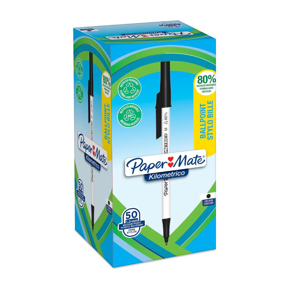 Penna sfera c /cappuccio kilometrico recycled 1.0mm nero - 2187701 - Confezione da 50 PZ - Foto 2