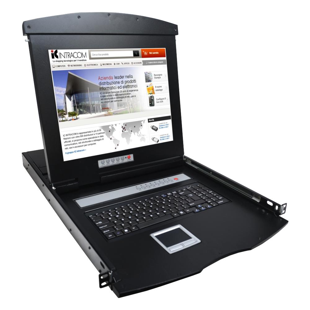 IDATA KVM-DR17S8 - Console KVM Switch 8 Porte USB / PS2 con LCD 17'' da Rack 19'' - Foto 2