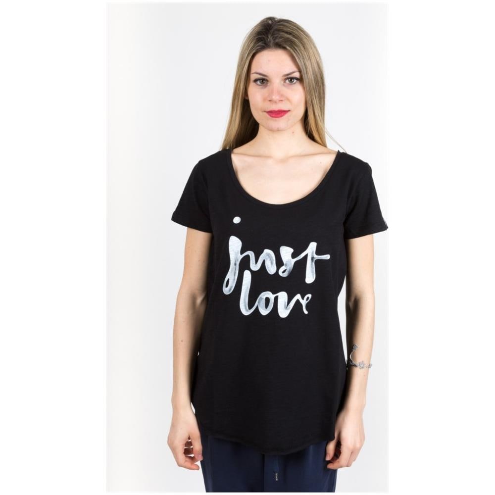 T-shirt Donna Light Jersey Nero Bianco L - Foto 1
