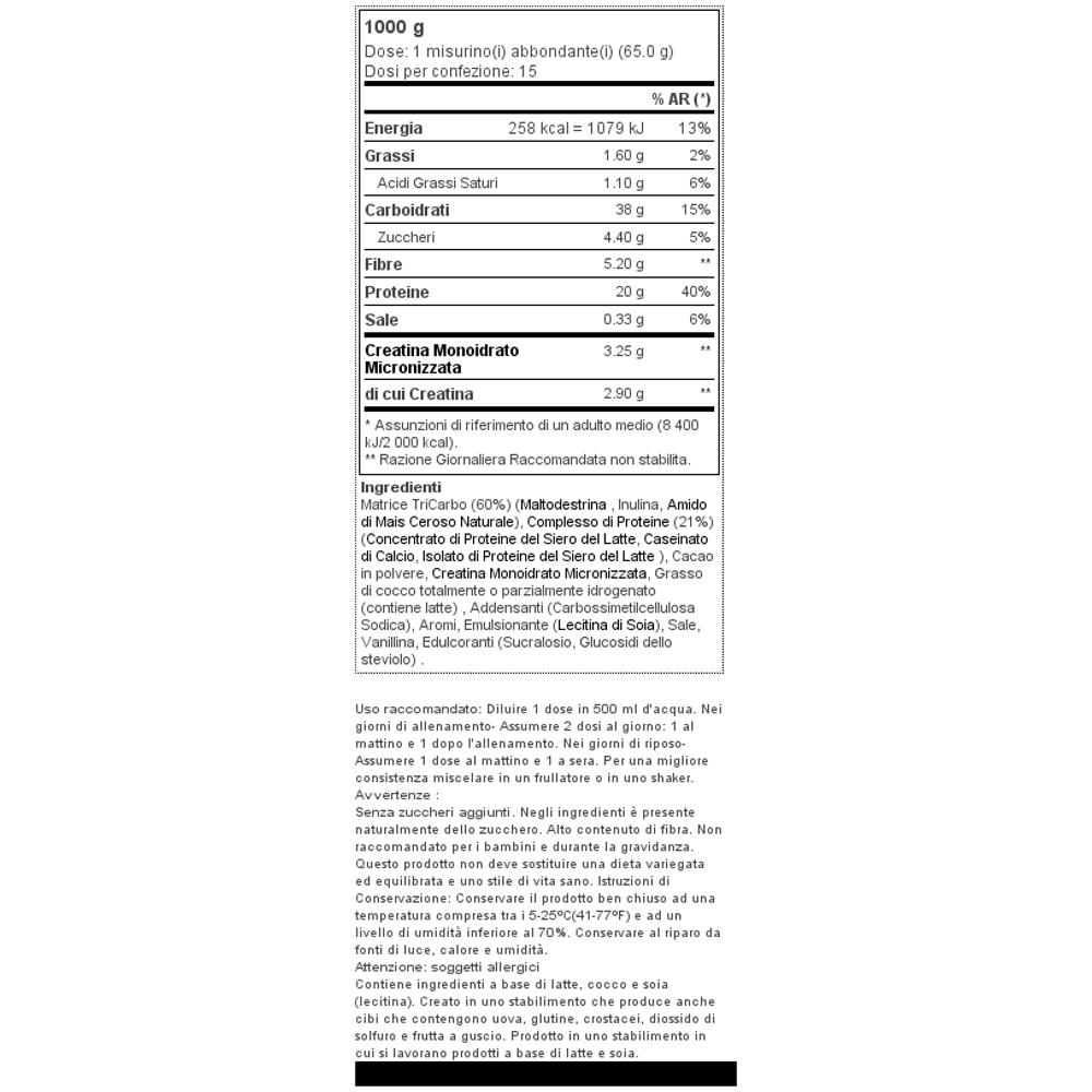 Hyper Mass 5000 2.2lbs (1000g) - Biotech Usa - Gainers, Mass Gainers - Cioccolato - Foto 2