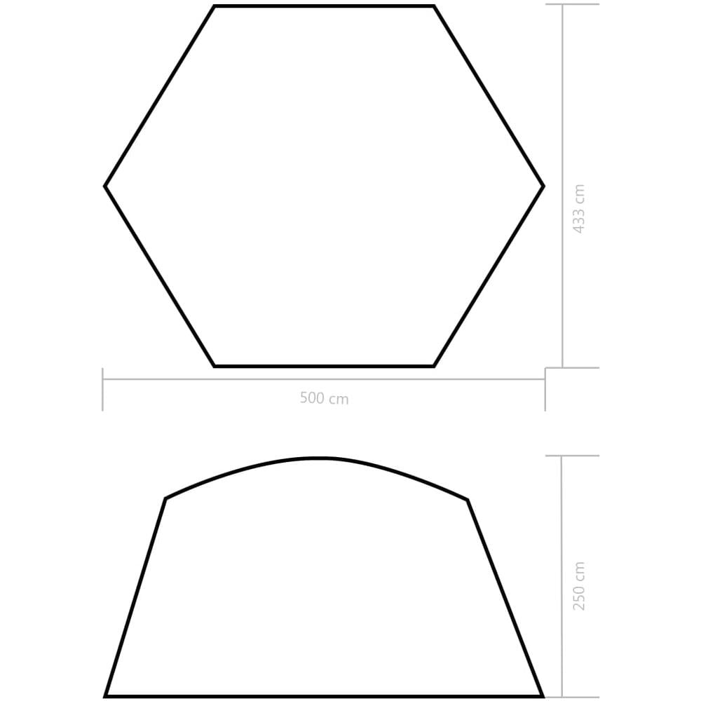 Tenda Per Piscina In Tessuto 500x433x250 Cm Blu - Foto 6