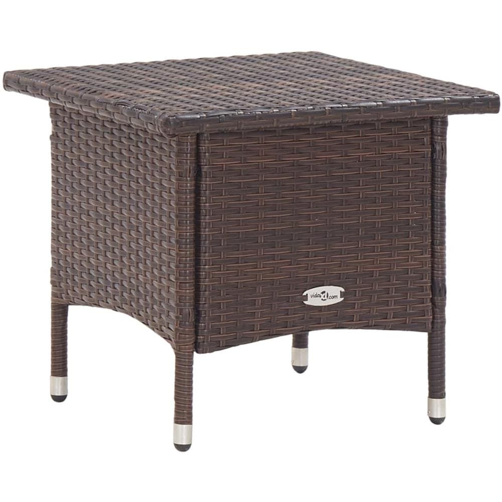 Tavolino Da Tè Marrone 50x50x47 Cm In Polyrattan - Foto 1