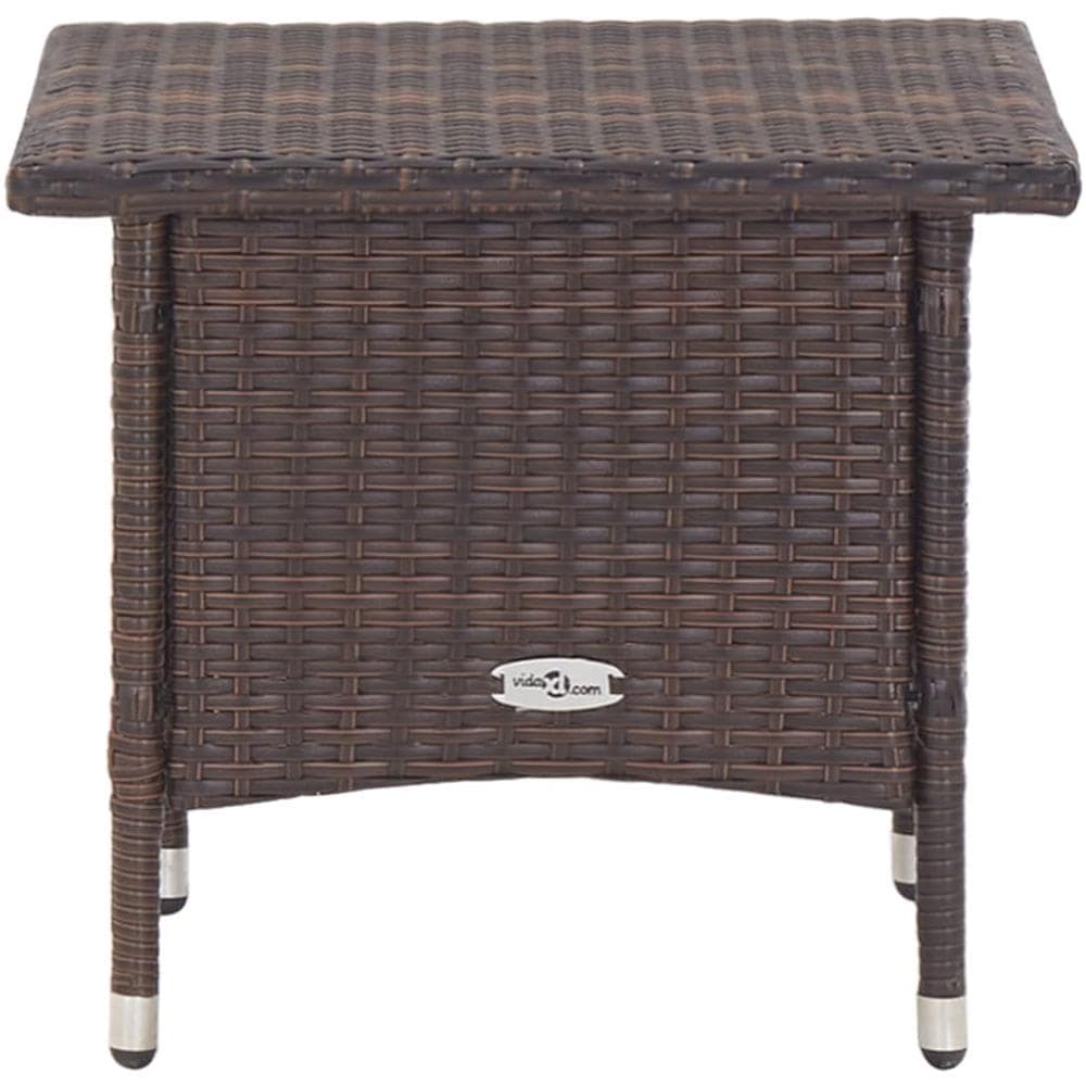 Tavolino Da Tè Marrone 50x50x47 Cm In Polyrattan - Foto 2