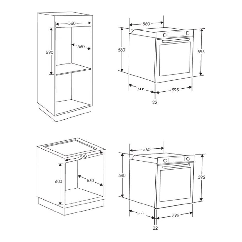 Forno Elettrico da Incasso FCNE635X Capacità 65 L Multifunzione Ventilato Potenza 2100 W Colore Inox - Foto 8