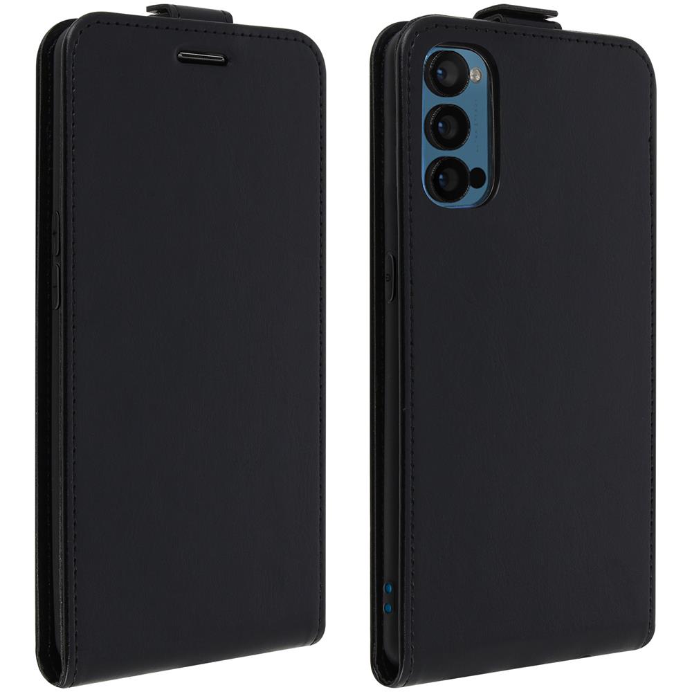 Custodia Oppo Reno 4 Protezione Sportellino Verticale Nero - Foto 1