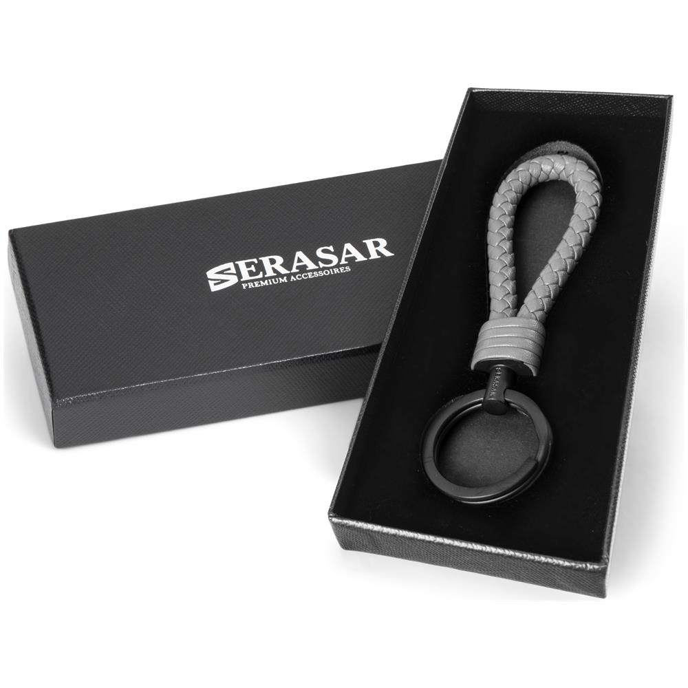 Portachiavi in Pelle da Uomo, ""Strong"", Grigio - Foto 6