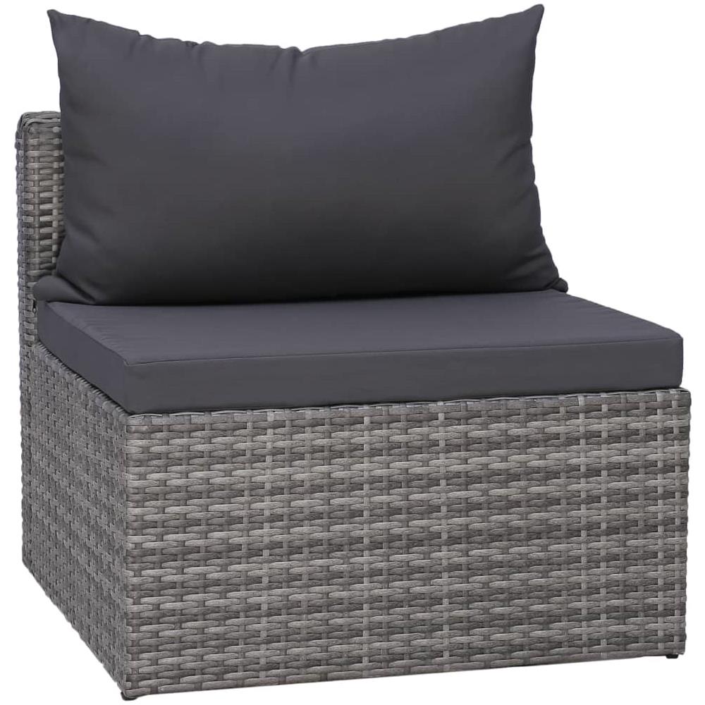 Set Divani Da Giardino 10 Pz Con Cuscini In Polyrattan Grigio - Foto 1