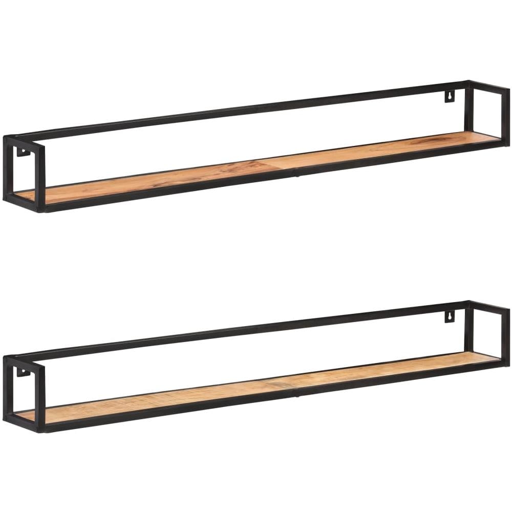 Mensole A Muro 2 Pz 160 Cm In Legno Massello Di Acacia - Foto 1