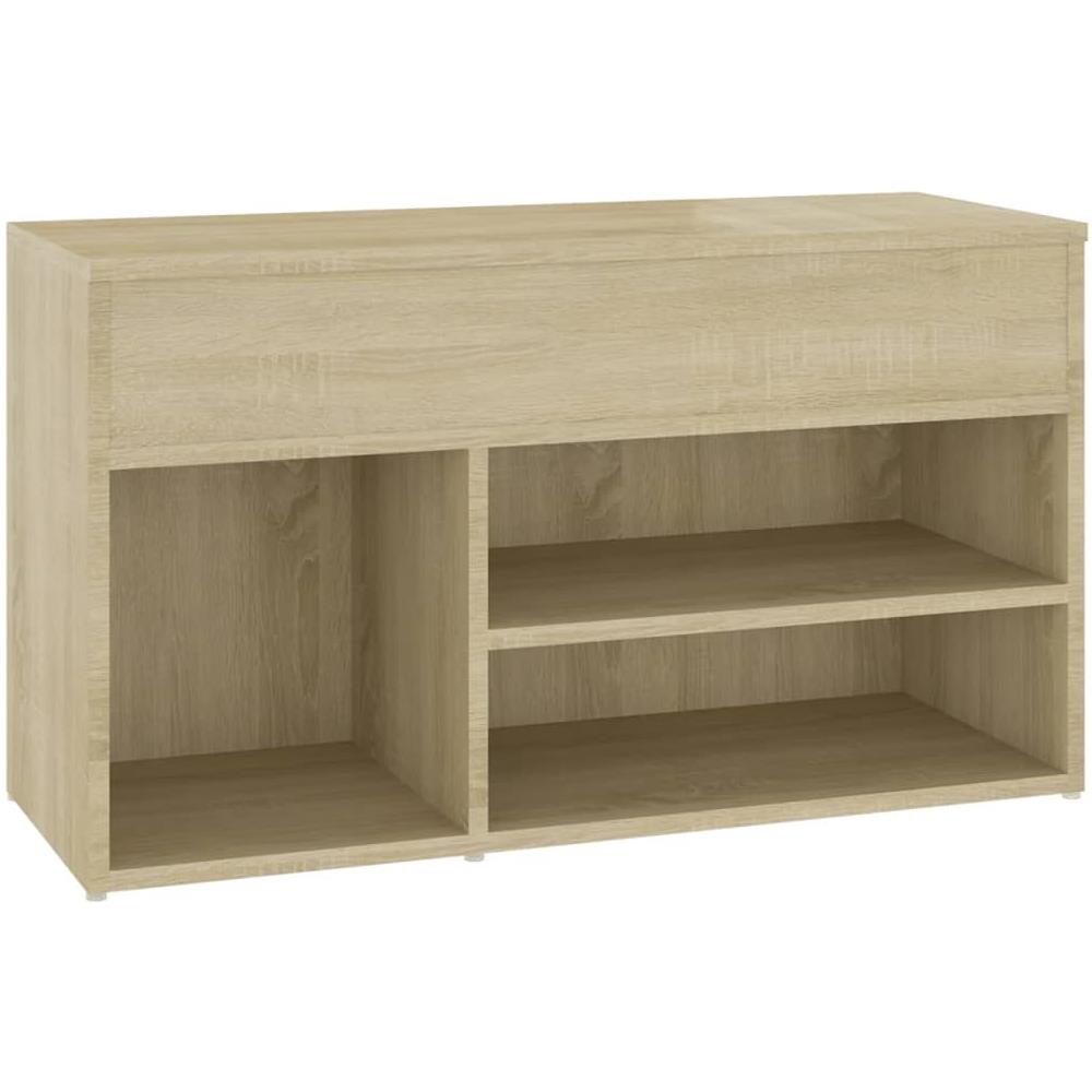Panca Portascarpe Rovere Sonoma 103x30x54,5 cm in Truciolato - Foto 1