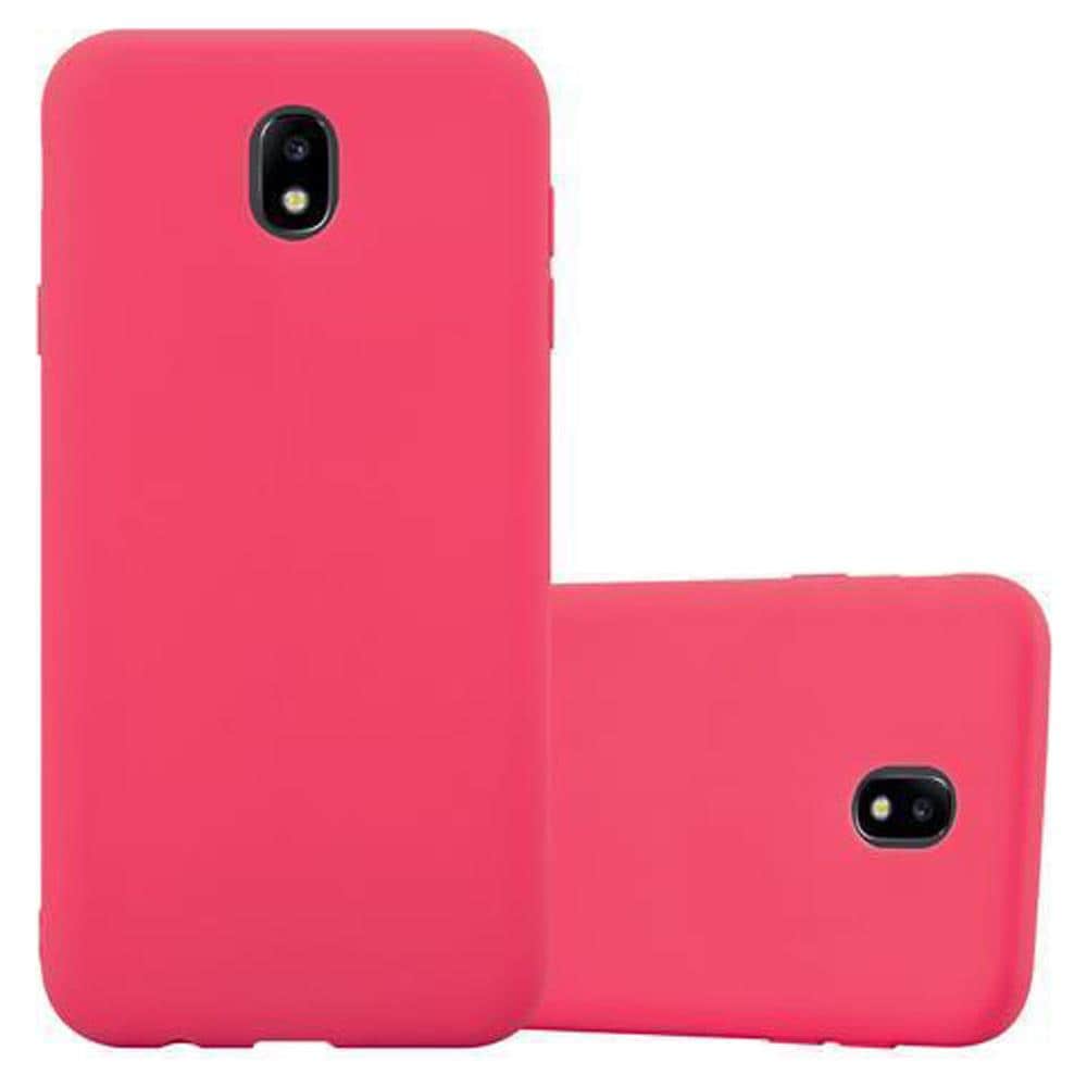 Custodia Compatibile Con Samsung Galaxy J3 2017 In Candy Rosso - Coperchio Protettivo In Silicone Tpu Flessibile - Foto 1