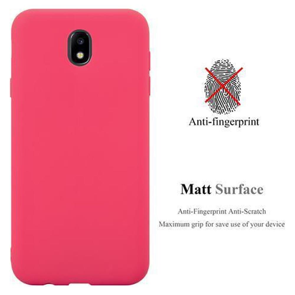 Custodia Compatibile Con Samsung Galaxy J3 2017 In Candy Rosso - Coperchio Protettivo In Silicone Tpu Flessibile - Foto 8