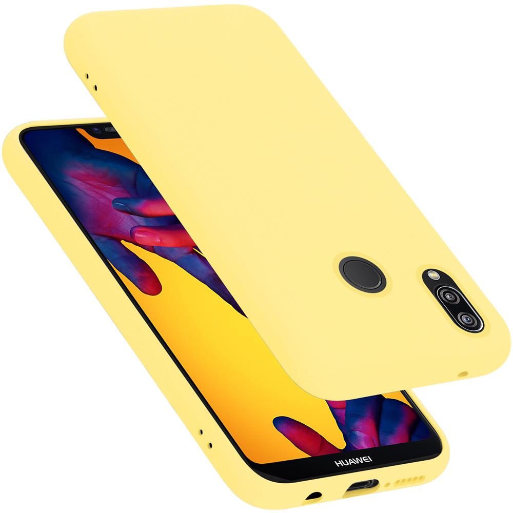 Custodia Compatibile Con Huawei P20 Lite / Nova 3e In Liquid Giallo - Coperchio Protettivo In Silicone Tpu Flessibile - Foto 1
