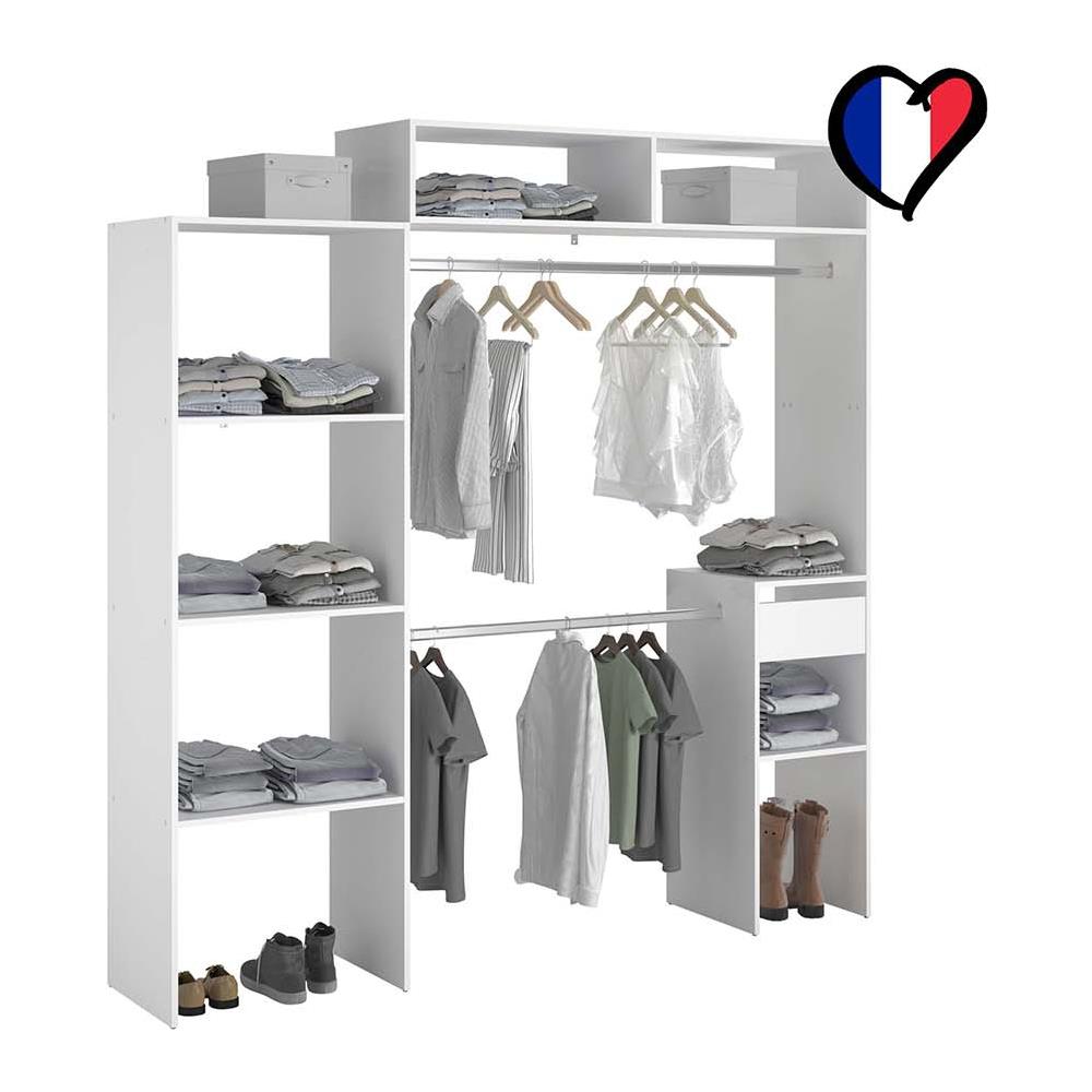 Elysee Armadio A Vista 2 Barre Appendiabiti, 4 Ripiani, 1 Cassetto - Foto 2