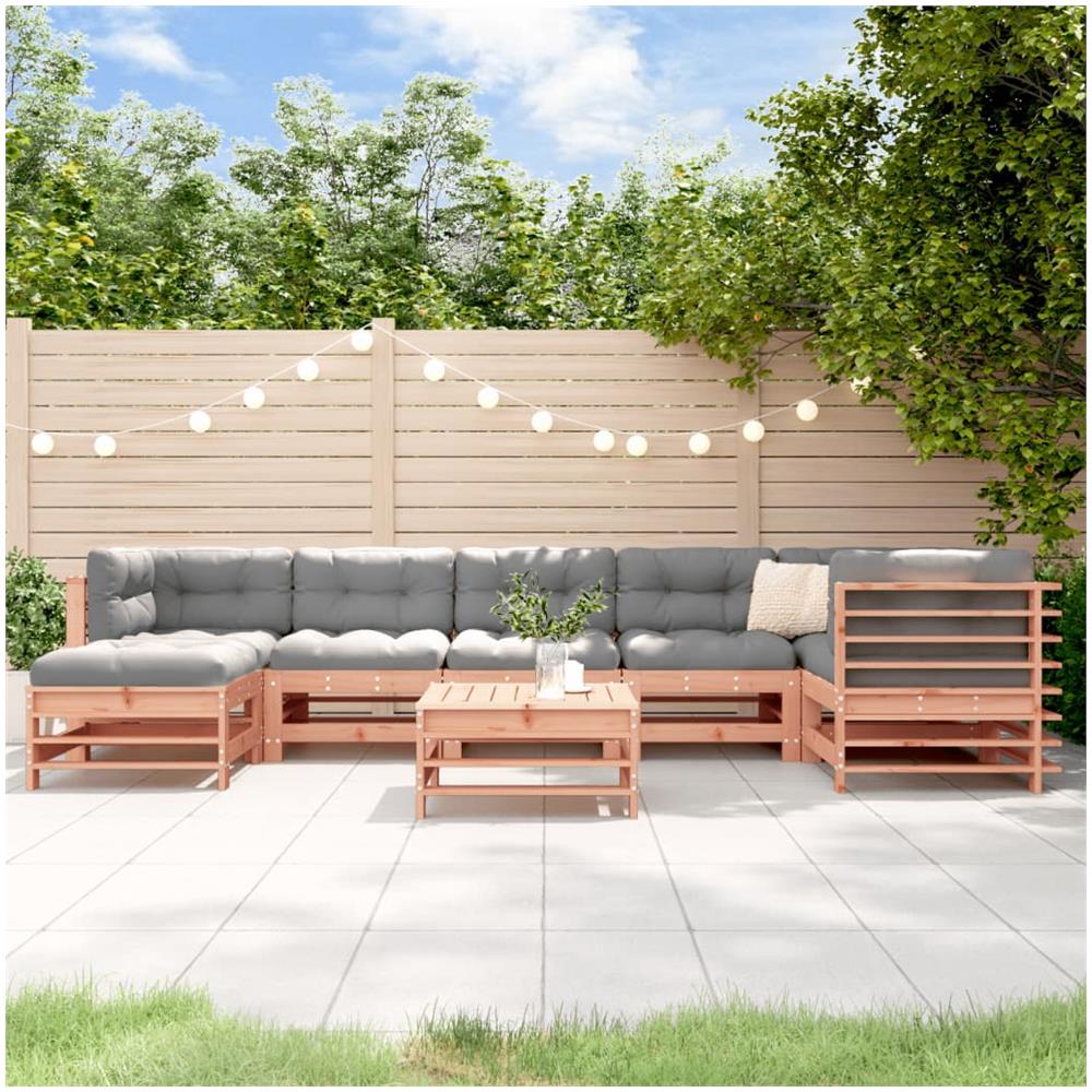 Set Divani Giardino 8 Pz Con Cuscini Legno Massello Di Douglas - Foto 1