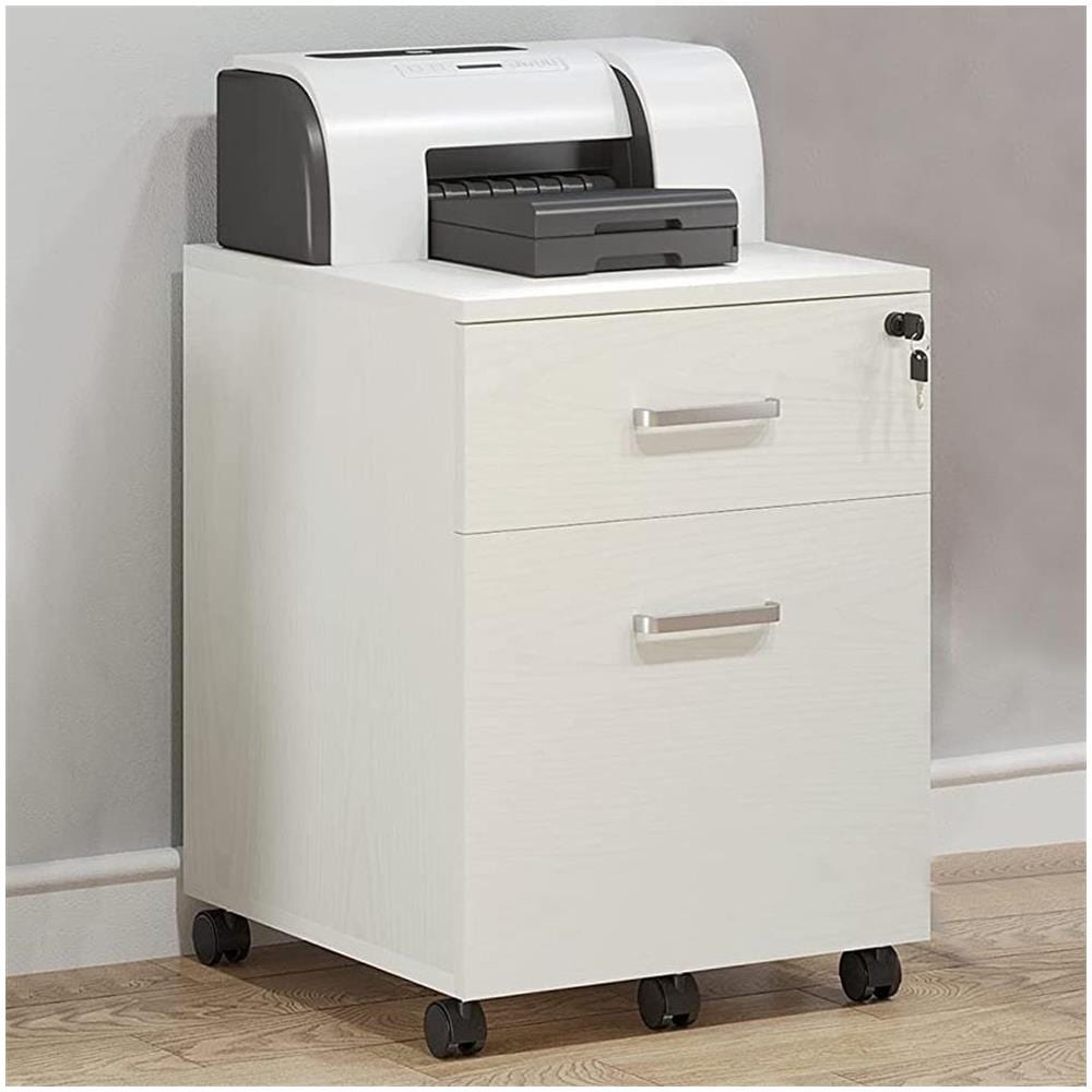 Schedario da Ufficio Cassettiera Per Scrivania 2 Cassetti Serratura con 2 Chiavi - Foto 1