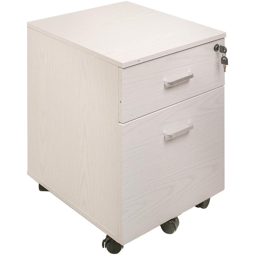 Schedario da Ufficio Cassettiera Per Scrivania 2 Cassetti Serratura con 2 Chiavi - Foto 5