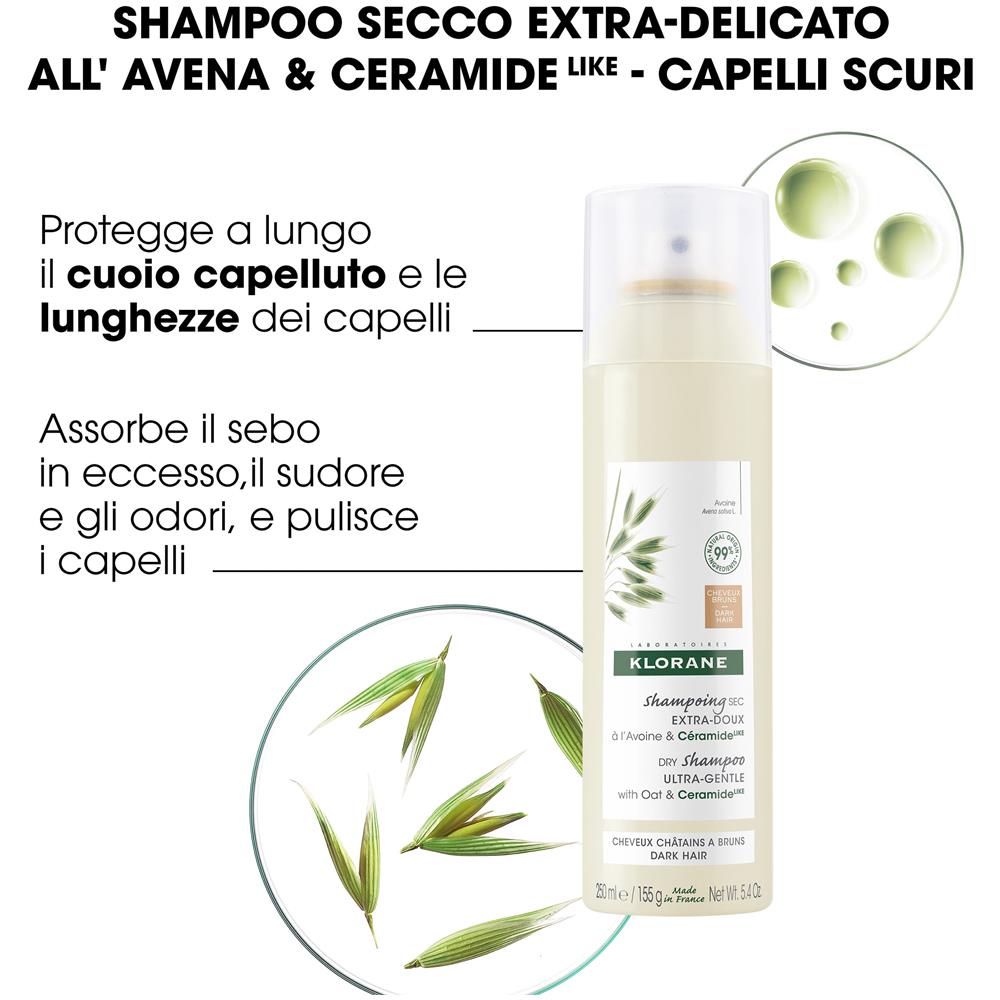 Shampoo Secco Extra Delicato Avena&Ceramide Capelli Scuri 150 ml - Foto 2
