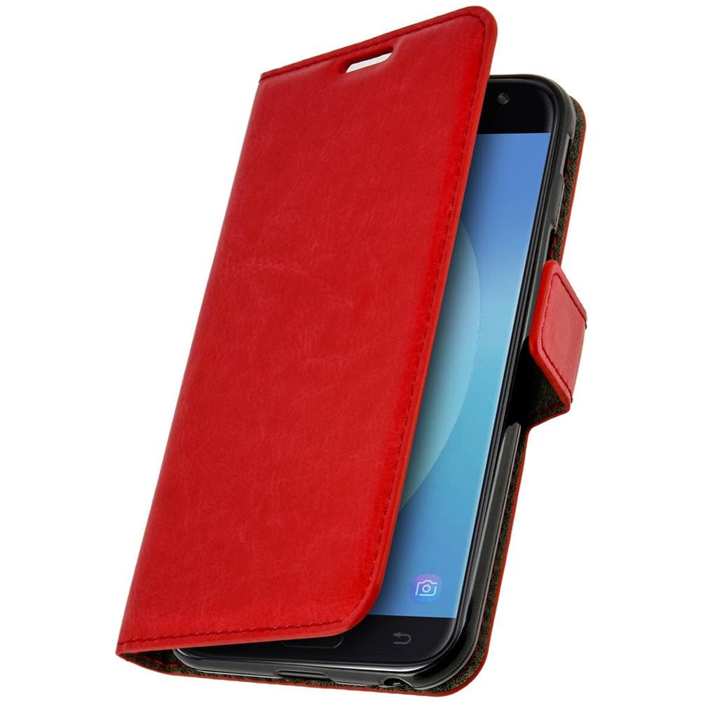 Custodia Portafoglio Stile Vintage Per Samsung Galaxy J3 2017 - Rossa - Foto 1
