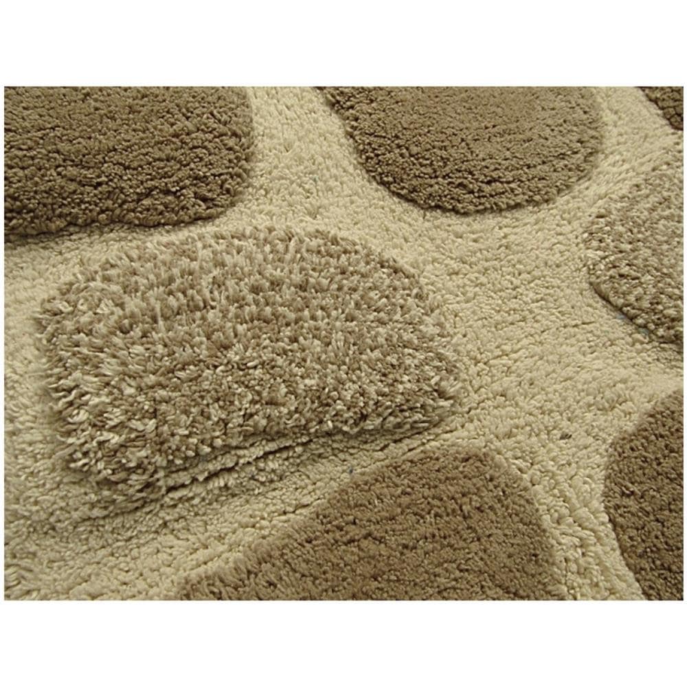Tappeto Da Bagno Antiscivolo Disegno Stone Colore Beige Par 3pz Beige - Foto 1