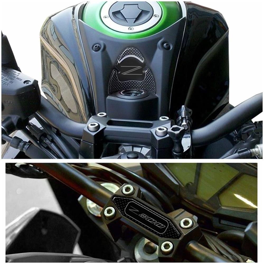 Adesivi 3d Compatibili Con Piastra Forcella E Zona Chiave Moto Kawasaki Z800 - Foto 2