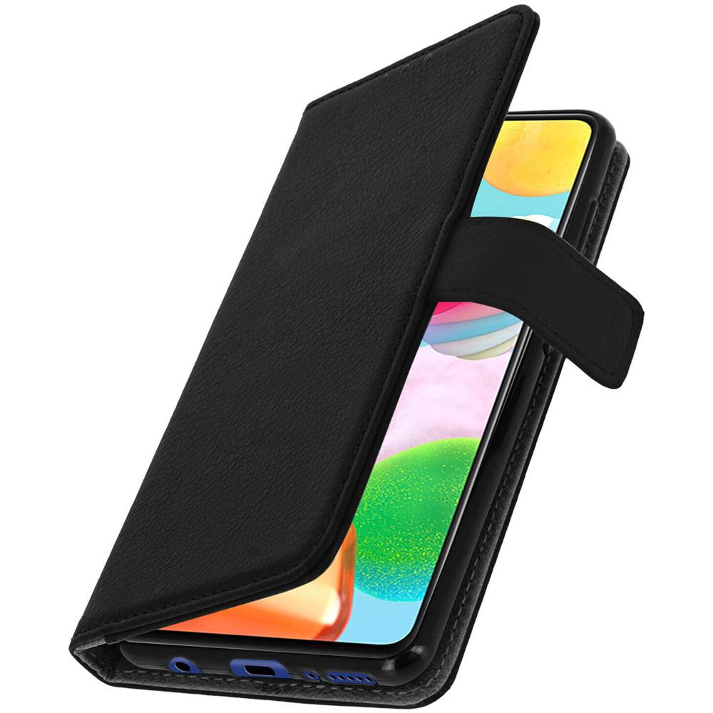 Custodia Samsung Galaxy A41 Portafoglio Supporto Video Cover Soft Touch Nero - Foto 2