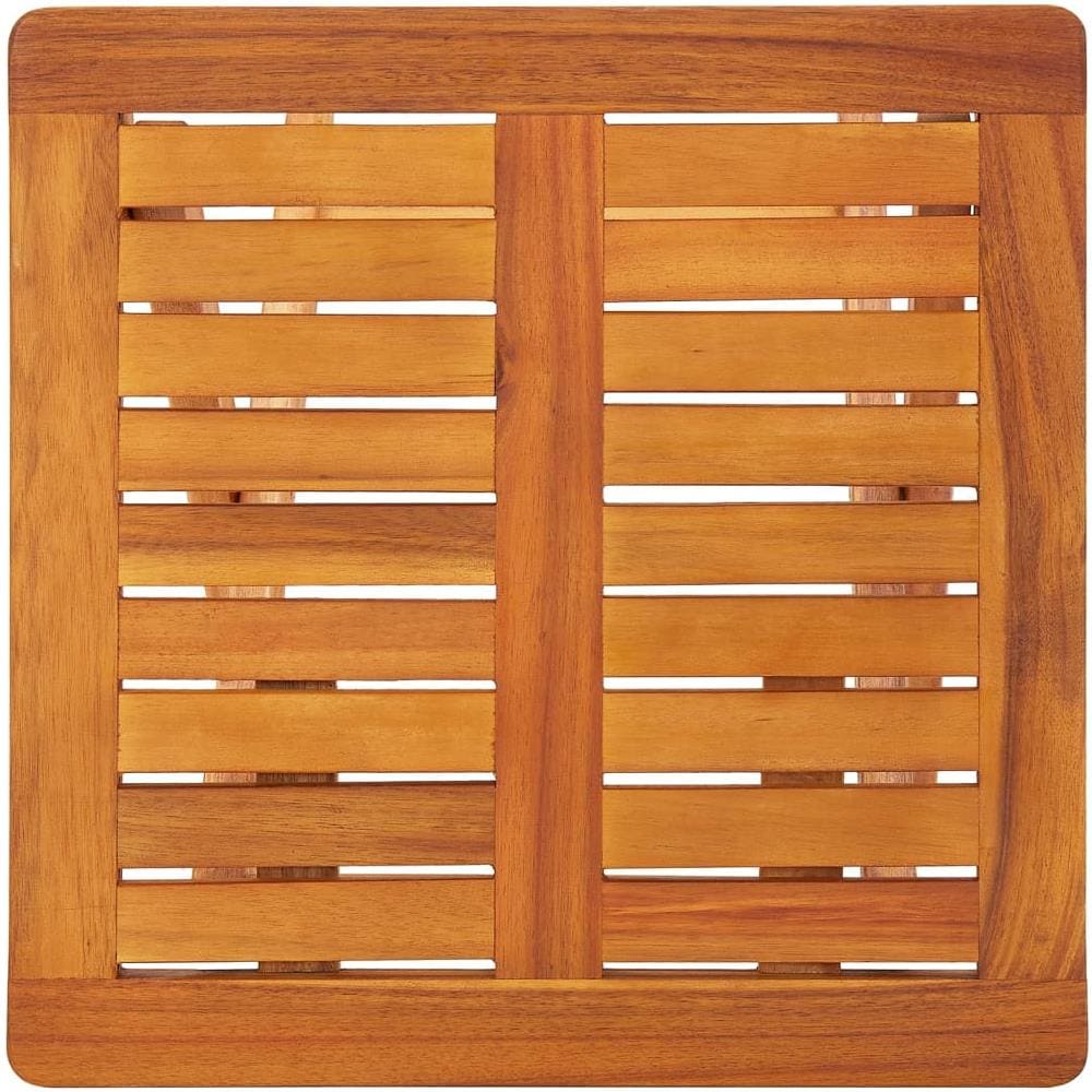 Lettino Prendisole 2pz con Tavolo e Cuscini Massello d'Acacia - Foto 3