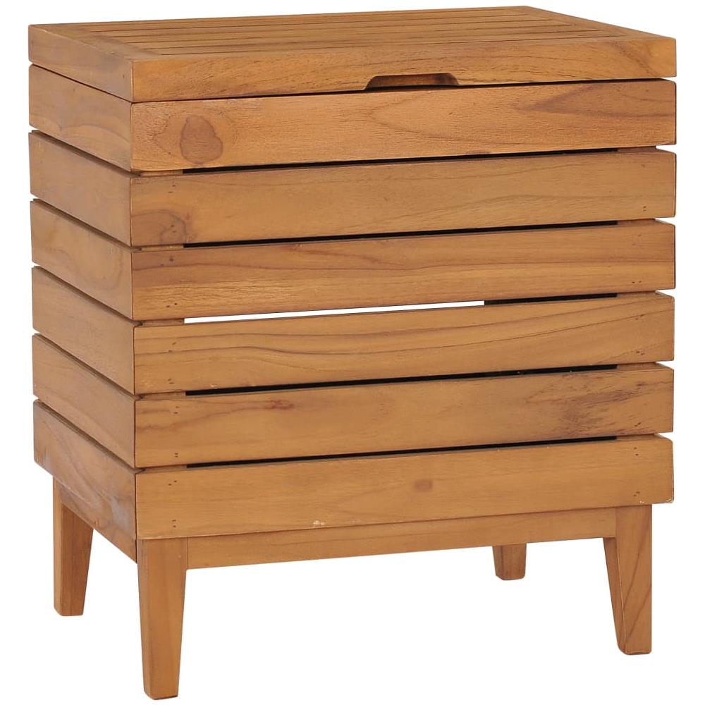 Cesto Portabiancheria 40x30x45 cm in Massello di Teak - Foto 1
