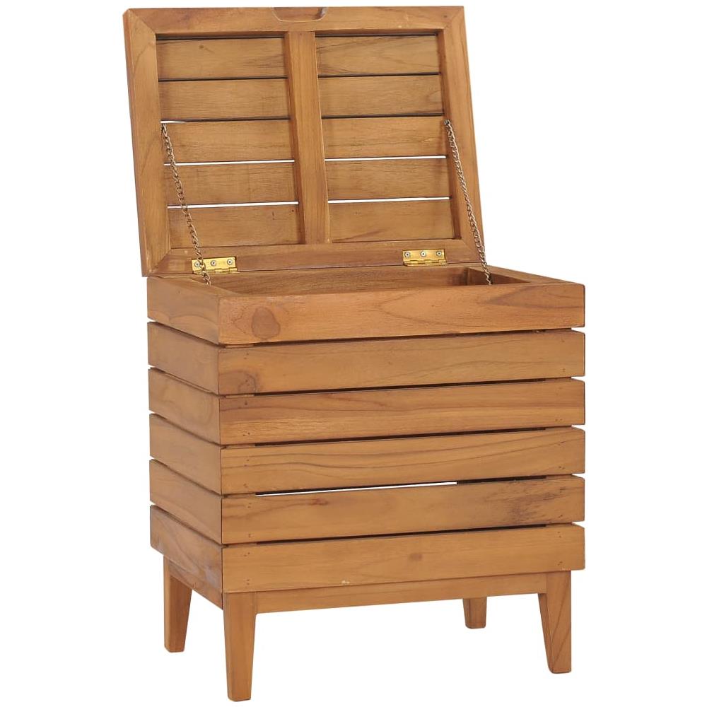 Cesto Portabiancheria 40x30x45 cm in Massello di Teak - Foto 2
